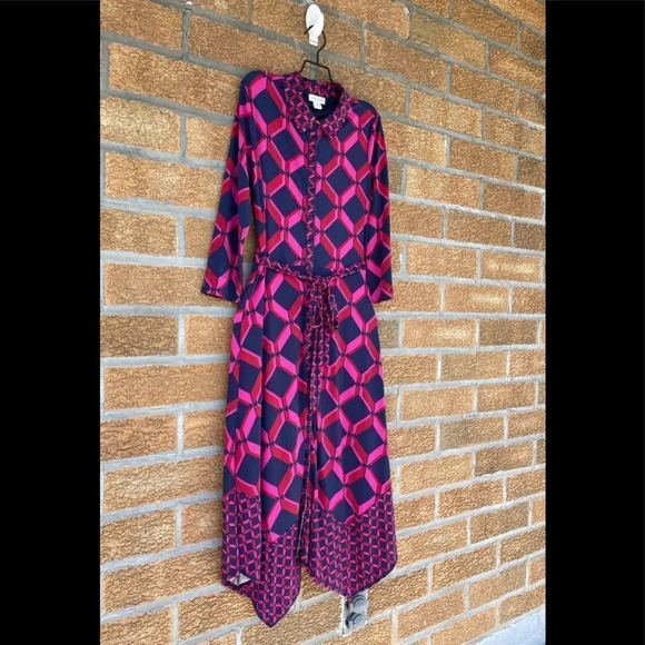 Monsoon Gabby Geo Print Shirt Dress size 8 - Picture 12 of 15